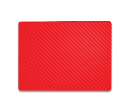 Image of MightySkins Carbon Fiber Skin Compatible with Microsoft Surface Laptop Go 3 (2023) Full Wrap Kit - Solid Red | Protective, Durable Textured Carbon Fiber Finish | Made in The USA