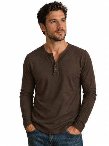 Image of FN3 Men's Premium Waffle Knit Henley Tshirt for Men