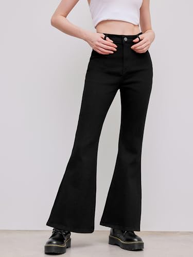 CIDER High Waisted Bell Bottom Jeans for Women Stretchy Wide Leg Slim Fit Flare Denim Pants4