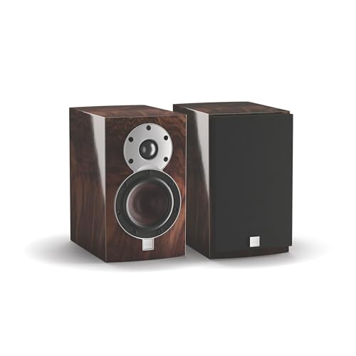 DALI MENUET SE – Special Edition Regallautsprecher Paar mit Wild Walnut Finish, Premium-Weiche & Glasfaser-Schwingspule – Kompakte HiFi Lautsprecher
