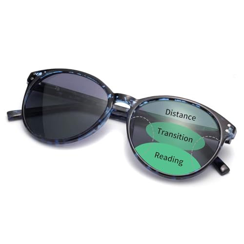 Image of Amorays Cat Eyes Progressive Multifocal Reading Sunglasses UV Protection Anti Blue RaysTrifocal Sun Readers for Women