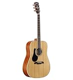 Guitarra acústica para zurdos. Cuerpo Dreadnought. Tapa maciza de abeto Sitka A+. Mástil de caoba. Aros y fondo de caoba africana. Construcción FS6. Puente de dos niveles de palorrosa y laurel de la India. Diapasón de palorrosa y laurel de la India. Cejuela y silleta de hueso real. Clavijeros cromados Premium Die Cast. 21 trastes. Escala 25´5”. Binding Ivory ABS. Cuerdas D´Addario EXP16. Acabado Natural Gloss.