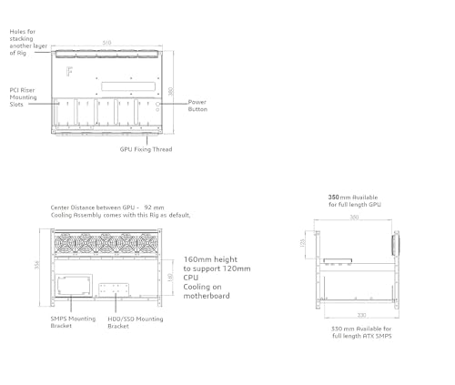 Mining Rig Frame for 6 GPU with Cooling by Xtrememiner Model Mini - Image 4