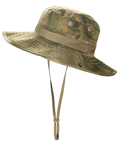 Image of Sun Hats for Men Women Boonie Hat UPF 50+ Bucket Hat Wide Brim UV Protection Fishing Hiking Safari Outdoor Hats