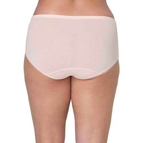 Bali Women's Pack, Lux Cotton Essentials Hipster Underwear, Moisture-Wicking, Tummy Control, 3-Pack2