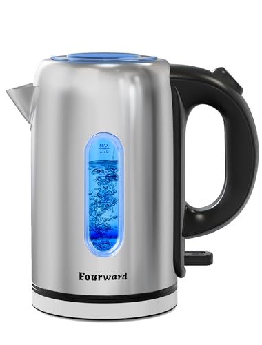 Fourward Schnellkoch Wasserkocher, 1.7 L 2200 Watt, Edelstahl...