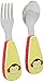 Skip Hop Baby Zoo Little Kid and Toddler Fork and Spoon Utensil Set, Multi Marshall Monkey