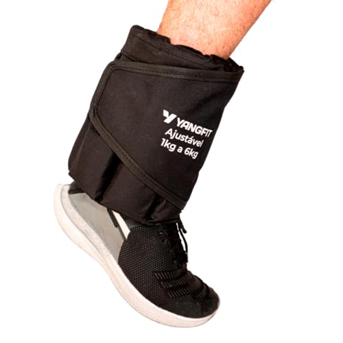 Caneleira Peso Ajustável Tornozeleira 1 a 6kg Yangfit – Par