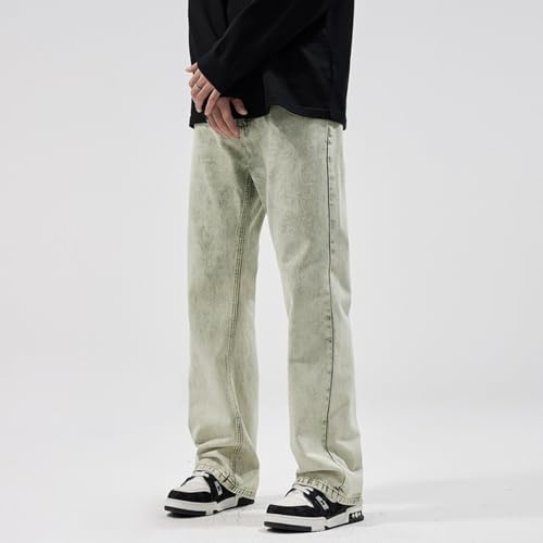 Jeans Pants Trousers Denim Spring and Autumn High Street Washed Men's Micro Flared Classic Wide Leg4