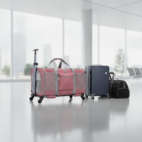 Bolso de transporte con ruedas, maleta plegable y resistente para veterinario 8
