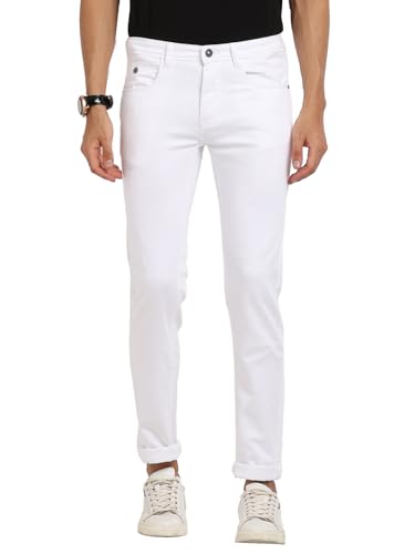 Jean pour homme Turtle blanc en coton pour l'été et sorties