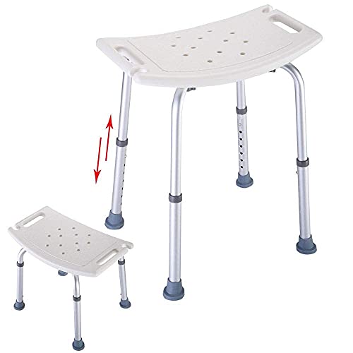 Silla de ducha ligera y antideslizante, taburete de baño ajustable para personas mayores y discapacitados, asiento de ducha compacto, ayuda de baño segura, taburete de ducha portátil