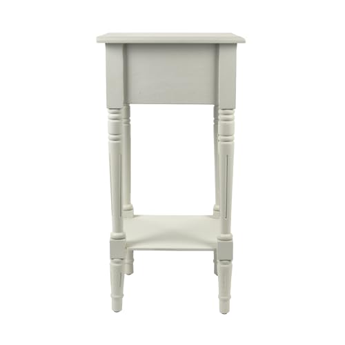 Image of Decor Therapy Simplify 1-Drawer Accent Table, Sturdy Narrow End Table, 28 inch x 14 inch x 14 inch - Sea Glass