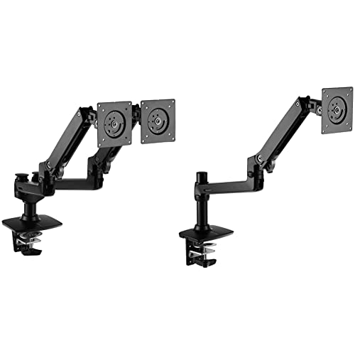 Amazon Basics Dual Monitor Arms with Single Monitor Arm