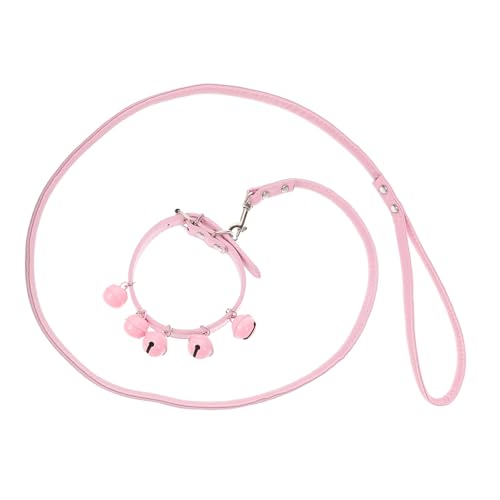 BESPORTBLE Pet Pulling Rope Leash Dog Collar with Bells Practical Collar Strap for (Color Random)