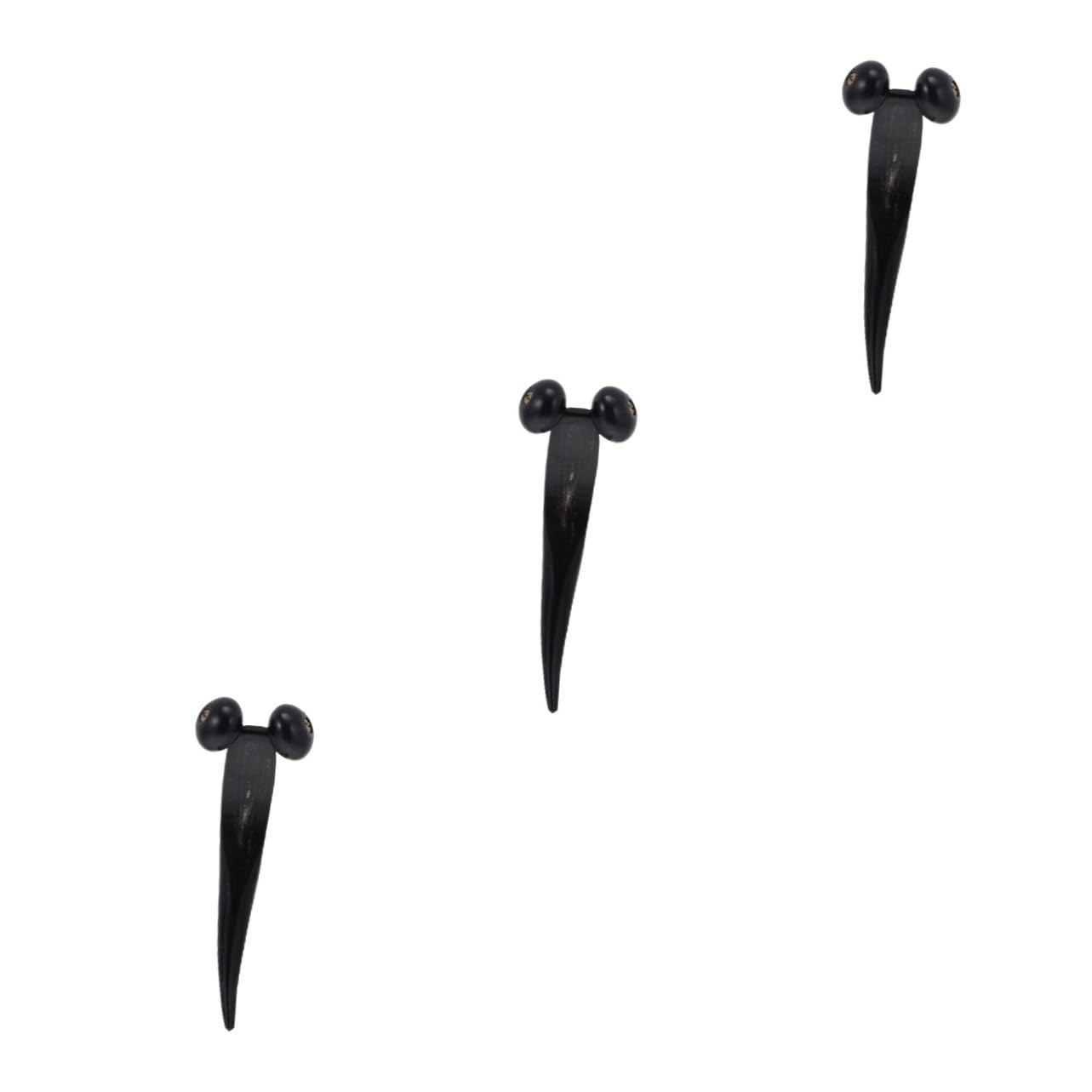 3 Piezas Masajeador de cuerno rodillos rueda de masaje de belleza rodillo de masaje corporal herramienta de masaje de cuerno de buey masajeador de cuerpo cuernos Negro