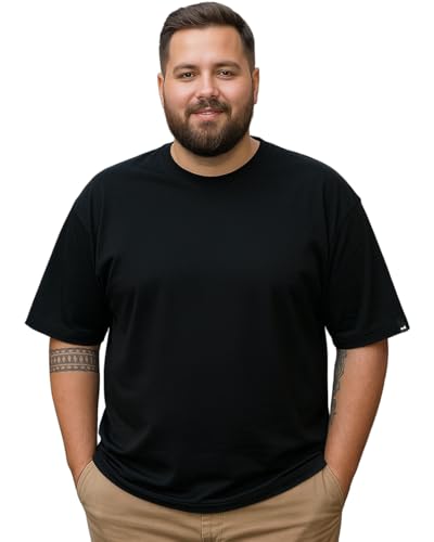 Image of Bewakoof Men's Solid Round Neck Half Sleeve Oversized T-Shirt