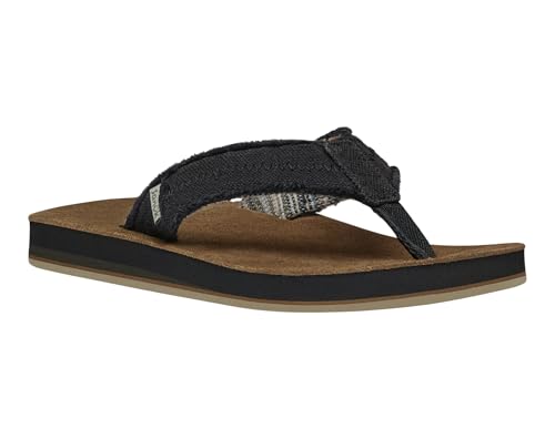 Image of Sanuk Mens Fraid Not Soft Top | Flip Flops for Men | Mens Sandals | Beach Sandals | Supportive & Lightweight | Comfort Footbed