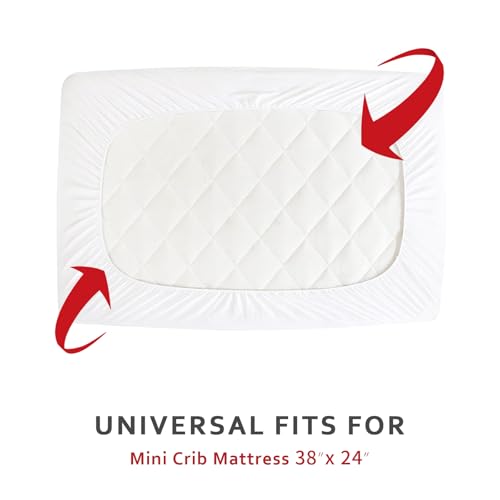 Image of Waterproof Mini Crib Mattress Pad Sheets Fitted