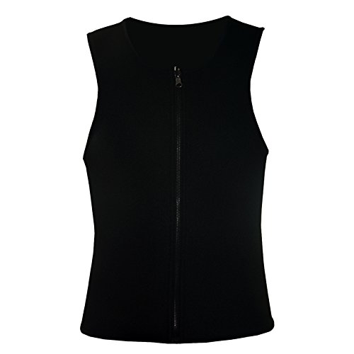 ACAMPTAR Waist Slimming Vest Gym Clothes Power Belt Body Shapewear Men Hot Shaper Sportswear black