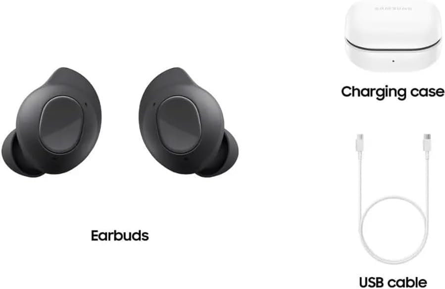 Samsung Galaxy Buds Fan Edition(FE) SM-R400, Active Noise-Cancelling, Wireless Bluetooth v5.2 Earbuds, Android 8.0 and Up - (Graphite) - Image 5