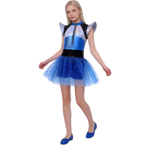 Robe en tulle extraterrestre à couleurs changeantes et coupe fluide asymétrique - 6