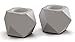 Produktbild MI-BEST Teelichthalter aus Beton - dekorativer Kerzenständer - polygonaler Kerzenhalter [2er Set] - Scandinavische geometrische Deko - Elegante Teelichterhalter - Geschenkidee & Wohnaccessoires