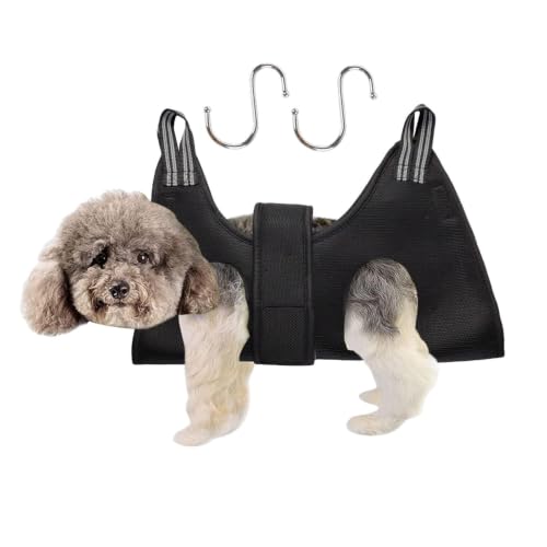 Generisch Soporte para cortar uñas para gatos, bolsa de cuidado de garras para mascotas, soporte para correa de transporte para mascotas con gancho en S para cortar, examinar y bañar uñas