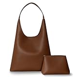 Hobo Bag for Women, Soft Vegan Leather Tote Shoulder Bags, Slouchy Designer Purse, Stylish Large Handbag