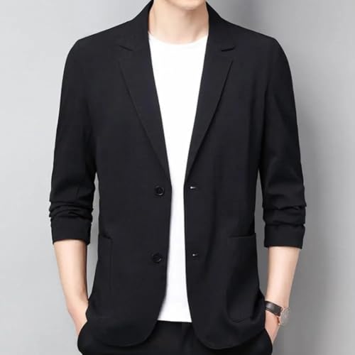 Summer Men Thin Coat Men Autumn Linen Solid Color Casual Suit Jacket Korean Slim Fit Formal Business Blazers3