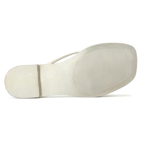 Image of Womens Flats Sandals Square Toe Strappy Ankle Strap Flats