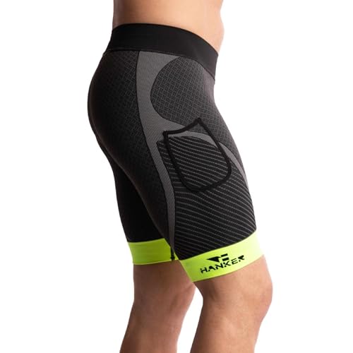 Malla Corta Compresión para Hombre con Tejido Termoregulador, Bolsillos Grandes y Costuras Planas. Ideal Running y Trail Running