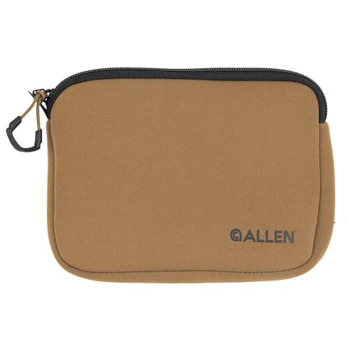 Allen Company Neoprene Pistol Pouch, Compact Handguns up to 7”, FDE