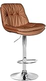 MODERN: Design-Barhocker mit Rückenlehne I das moderne und schlichte Design passt zu vielen Einrichtungsstilen I dicke Polsterung des Barstuhls mit Kunstlederbezug I für Küche, Hausbar und Co.