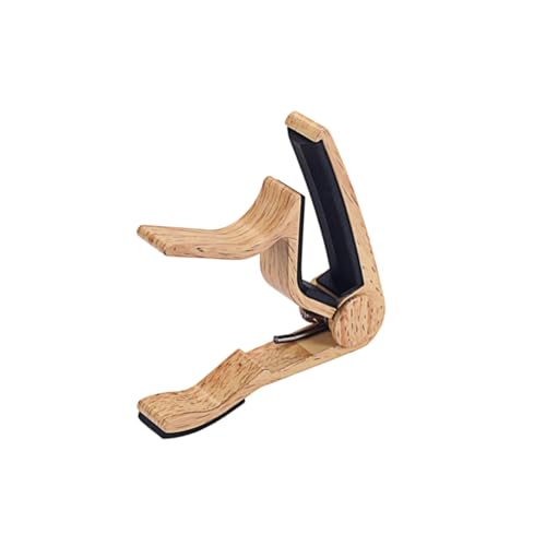 HEMOTON Guitar Capo for Acoustic and Electric Guitars Wood Color Clamp for Easy Tuning Quick Release Durable Construction for Beginners and Professionals