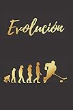  EVOLUCIÓN: CUADERNO LINEADO  DIARIO, CUADERNO DE NOTAS, APUNTES O AGENDA  REGALO CREATIVO Y ORIGINAL PARA LOS AMANTES DEL HOCKEY
