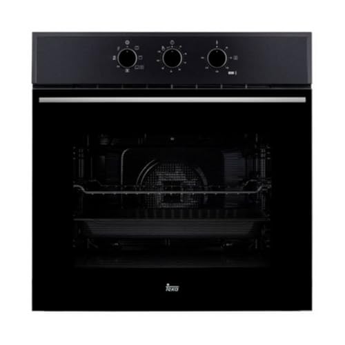 TEKA Horno Multifunción 60 cm, Limpieza HydroClean ECO, 6 Funciones, 1 Guía Plus-Extension, 70 L, Ventilación Dinámica, Negro, HSB 610