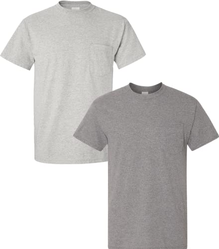 Image of Gildan Adult Ultra Cotton T-Shirt with Pocket, Style G2300, 2-Pack