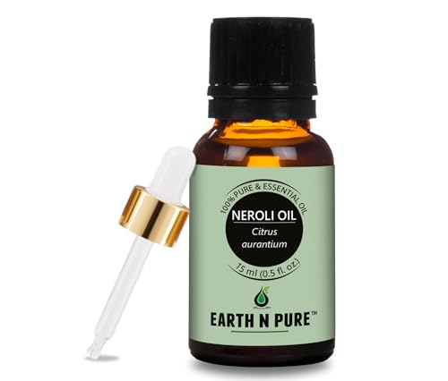 Image of Earth N Pure Neroli Essential Oil 100% Pure & Natural for Skin Care & Aromatherapy - Neroli Oil for Face, Perfume, Diffuser, Massage, Candle & Soap Making - Premium Floral Fragrance Oil- 15ml