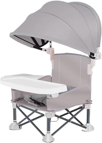 Tcrciuk ベビーチェア テーブルと椅子 赤ちゃん用 子供用椅子 ダイニングチェア 幼児用子供用レジャーシートセット 折りたたみ式ポータブルベビーシート ベビーキャリアデザイン アルミニウム合金 ダイニングテーブルと椅子 取り外し可能な給餌トレイ 屋内