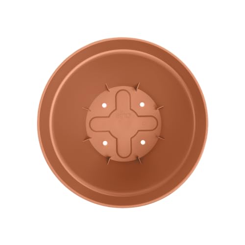 elho Vibia Campana Round 20 - Plant Pot for Outdoor - 100% Recycled Plastic - diameter 19.5 x H 16.8 cm - Brown/Terra - Image 4