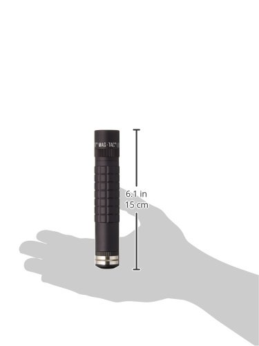 Maglite Lanterna LED recarregável Mag-Tac – Bisel liso, preto