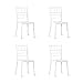 Designetsamaison Lot de 4 chaises Blanches - Napoleon