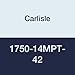 Carlisle 1750-14MPT-42 Rubber Panther Plus Synchronous Belt, 68.9" Length, 1.65" Wide, 14 mm Thick, 125 Teeth