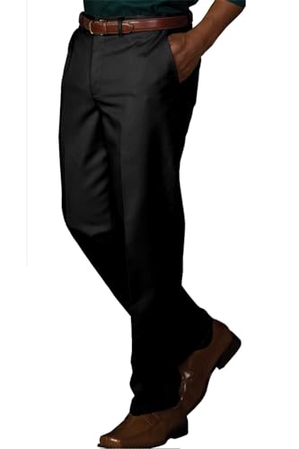 Edwards Garments Men's Easy Fit Chino Flat Front Pant - BLACK - 3One Size2