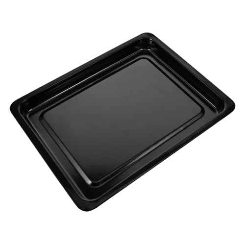 JOINPAYA placa de parrilla esmalte lata bandejas para hornear Cacerola moldes para hornear sartén de horno bandeja para hornear para horno molde para galletas pequeño Black