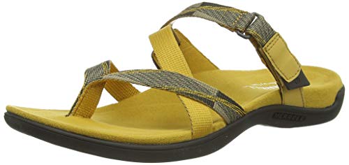 Merrell District Mendi Thong, Sandalias de Talón Abierto para Mujer, Dorado (Gold),...