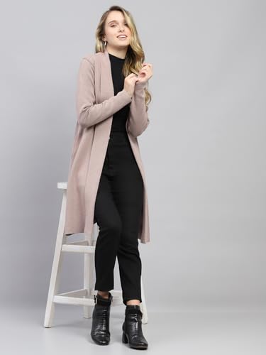 Image of Monte Carlo Womens Regular Fit Full Sleeve Front Open Solid Winter Cardigan (Pack of 1)