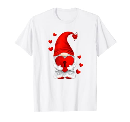 Gnomo del día de San Valentín para mujeres y parejas - Cute Love Heart Camiseta