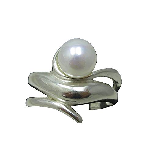 Bague en argent 925 véritable et perle 8mm R001130 d'exception